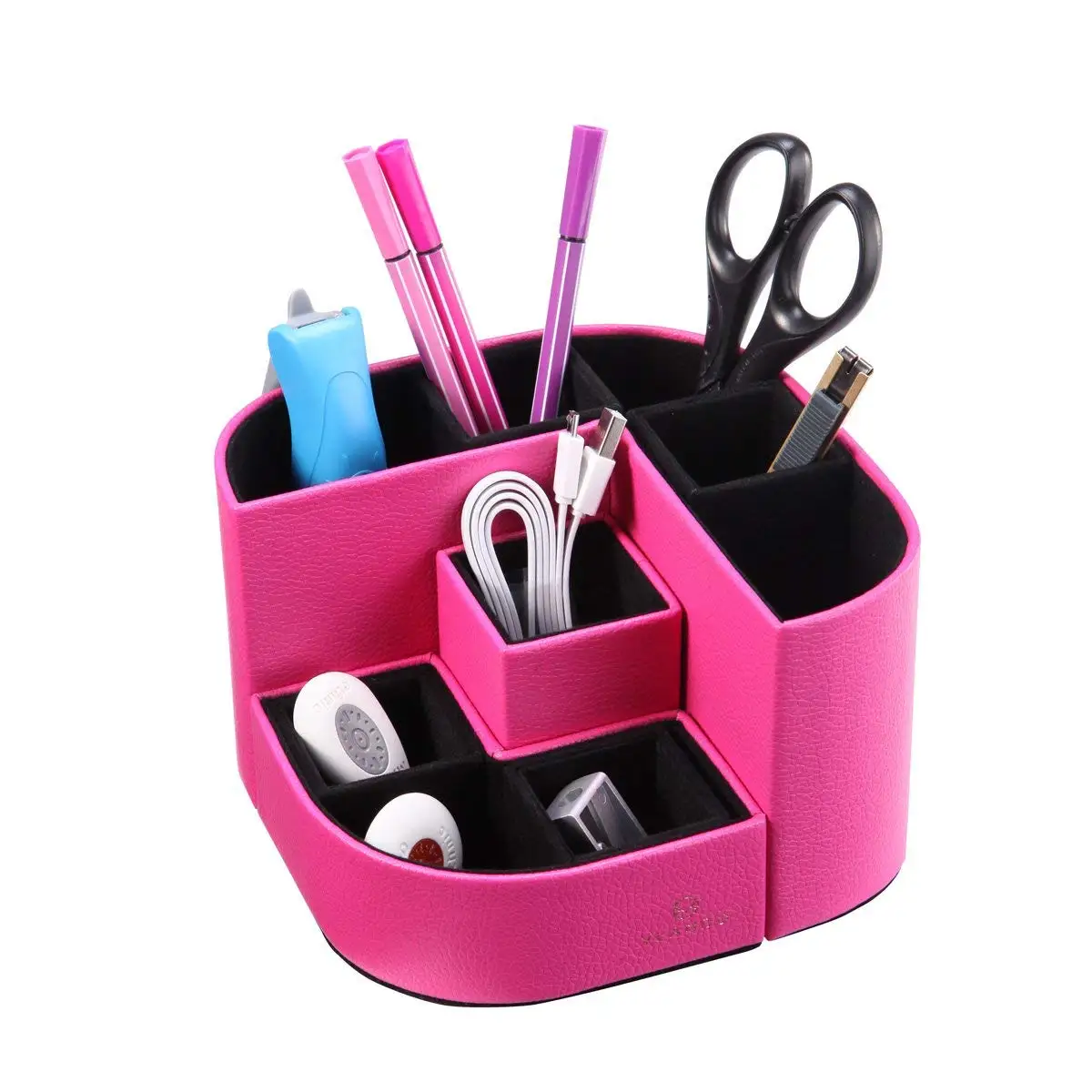 
Desk organizer luxury color business table organizer PU leather desk set 