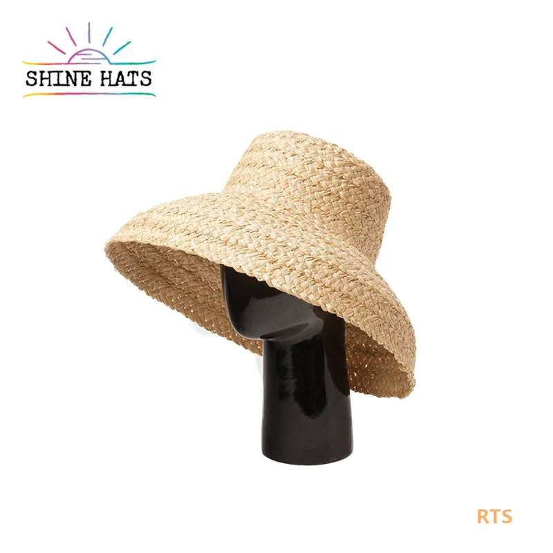 

Raffia Straw Hepburn Hat for Women Lady Beach Resort 2022 Summer Handmade Weave Natural Holiday Travel BOWLER Hat Reasonable