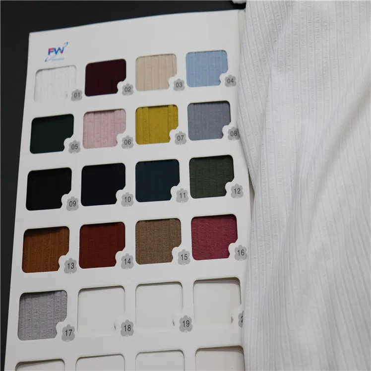 
Fashion hot-sale product 95 polyester 5 spandex stretch fabric rib knitted clothing textile fabric 