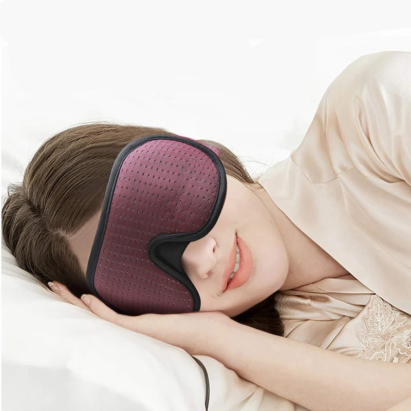 

Sleeping Eye Mask for Women Men Contoured Cup Night Blindfold, Light Blocking Eye Cover Molded Eye Shade 3D Sleep Mask, Purple , black and white