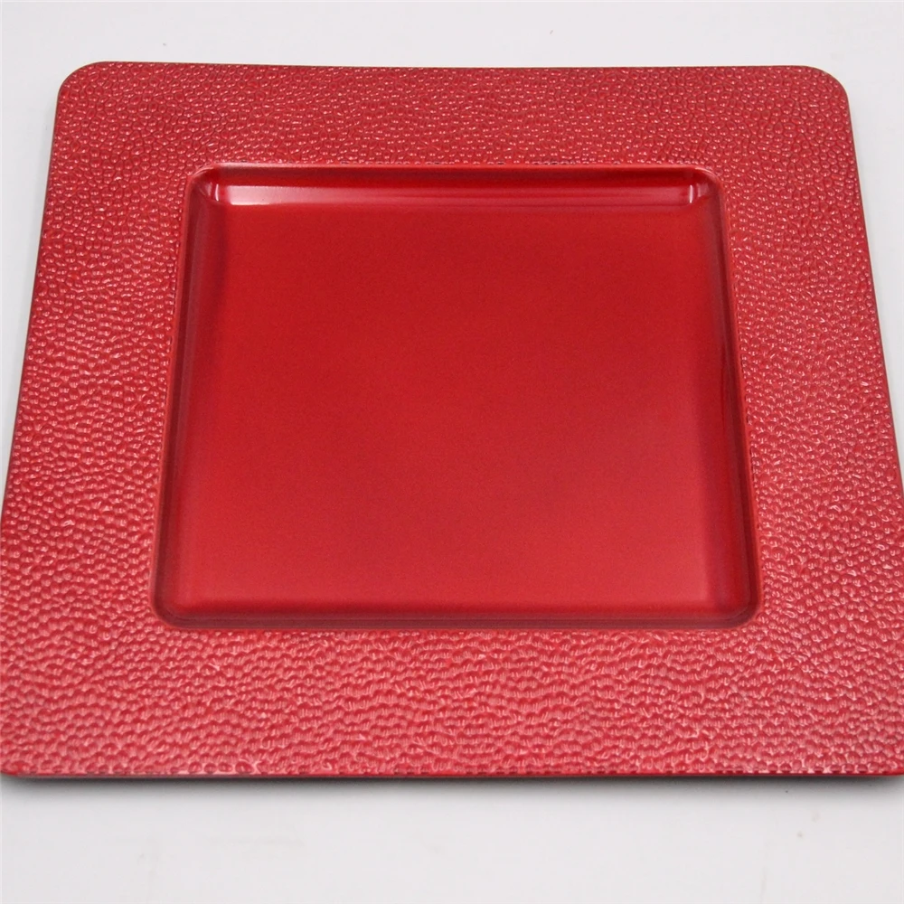 

Good Quality Square Plastic Fruit Plate Fashion Food Dish