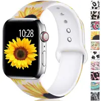 

Flower Printing Silicone Soft Strap For Apple Watch and iWatch Series