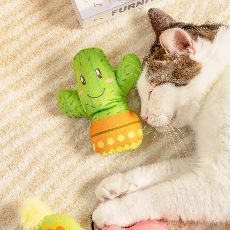 

Puppy Dog Cat Chew Toys Funny Pet Plush Catnip Toy Stuff for Cats Gotas Sphynx Garfield Kitten mascotas Accessories