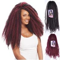 

Hot sale high quality afro kinky curly synthetic hair extension afro kinky curly twist braid for black women