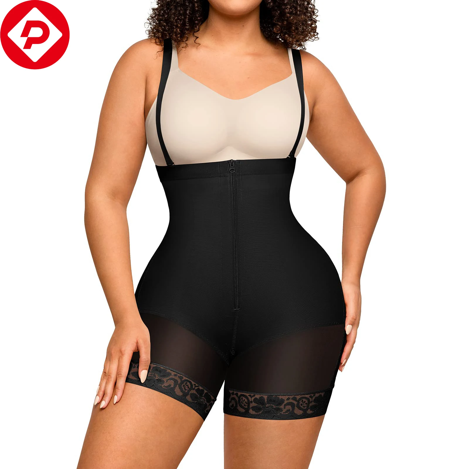 

Hot Sale Women One Piece Bodysuit Shapewear Seamless Plus Size Lace Tummy Control Butt Lifter Body Shaper