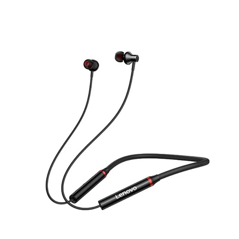 

Original Lenovo HE05X Wireless Neckband Headphone In-ear Ergonomic Magnetic Headset IPX5 Waterproof Earphones with Mic, Black