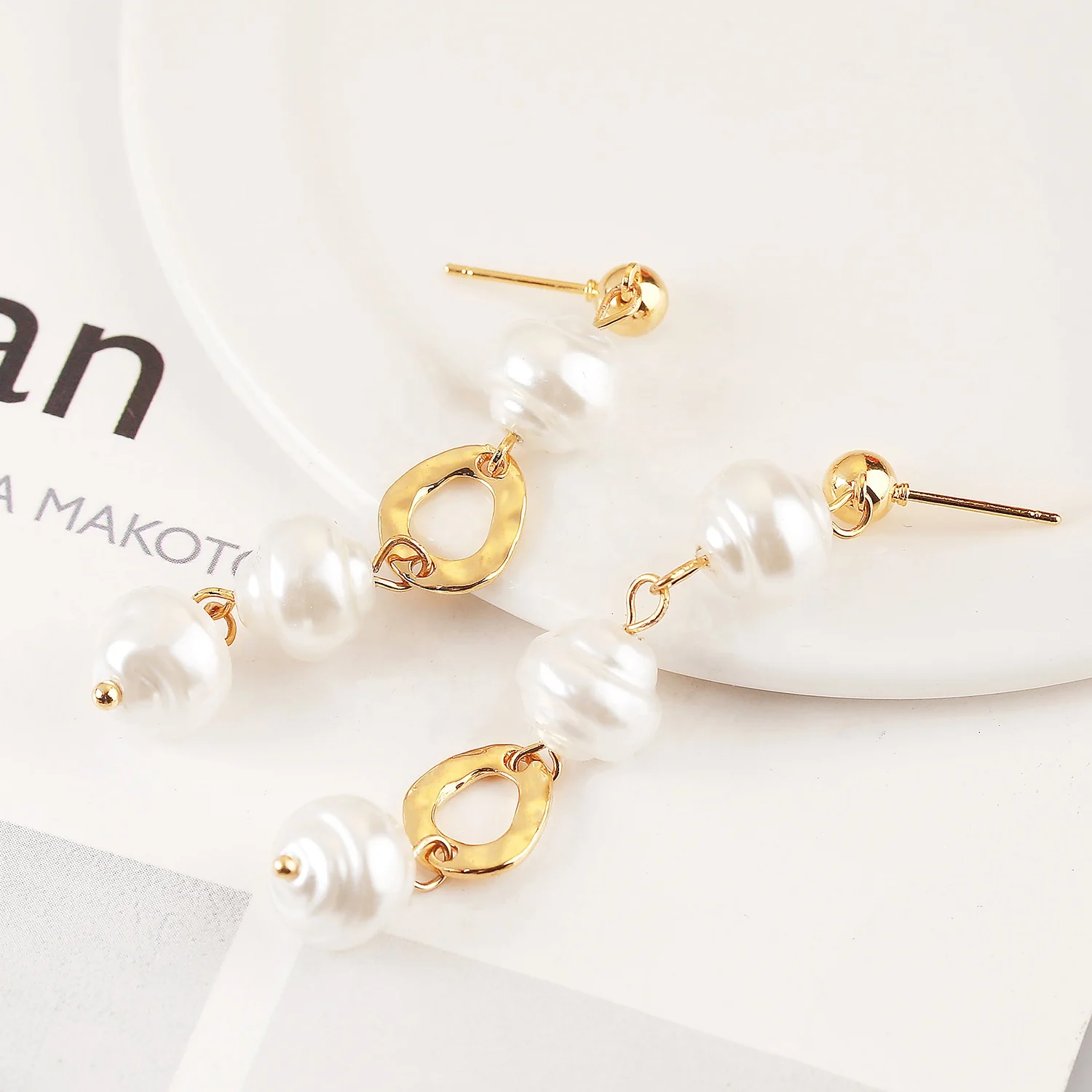 

Wholesale Earrings Gold Plated With Pearls Freshwater Pearl Hoop Earrings Dangle Pearl Earrings