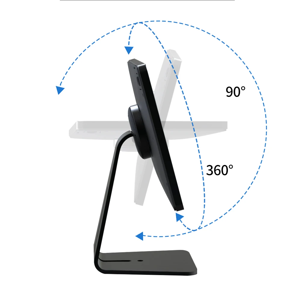 

EMONITA Stand with Charging for iPad 7/8/9gen 10.2inch Desktop Tablets Mounts, Black,silver