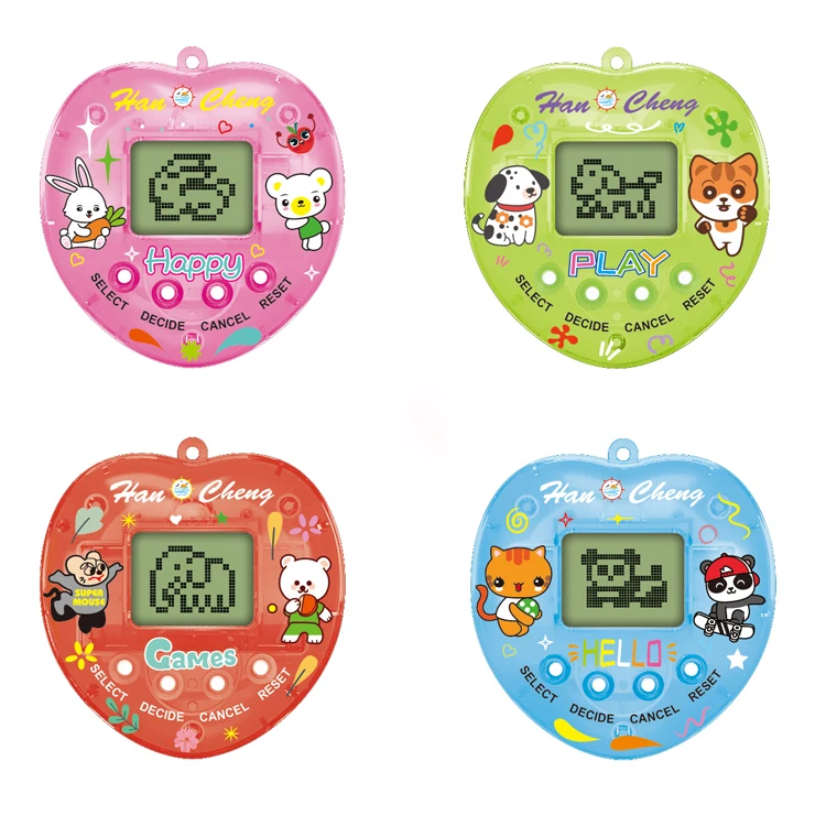 

Heart-shaped Electronic Tamagotchi Virtual Pet Games Machine Handheld Game Player Mini Pet Game Toys