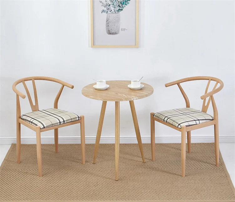 product-Natural Color Y Shaped Restaurant Table ChairsWooden Dining Chair Restaurant Chairs-BoomDear-1