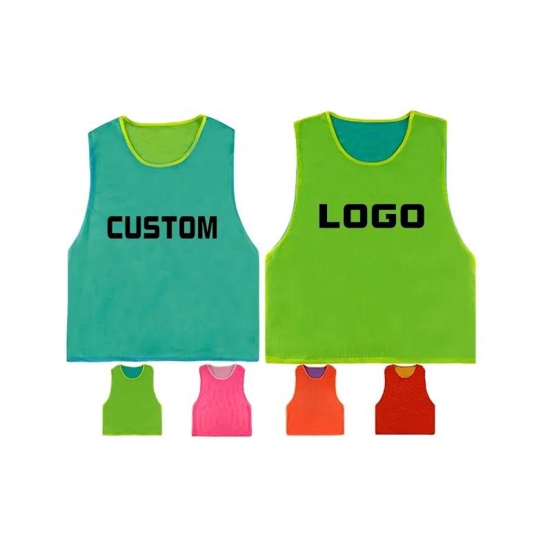 

Factory direct sale sport bibs training vest reversible mesh soccer bibs