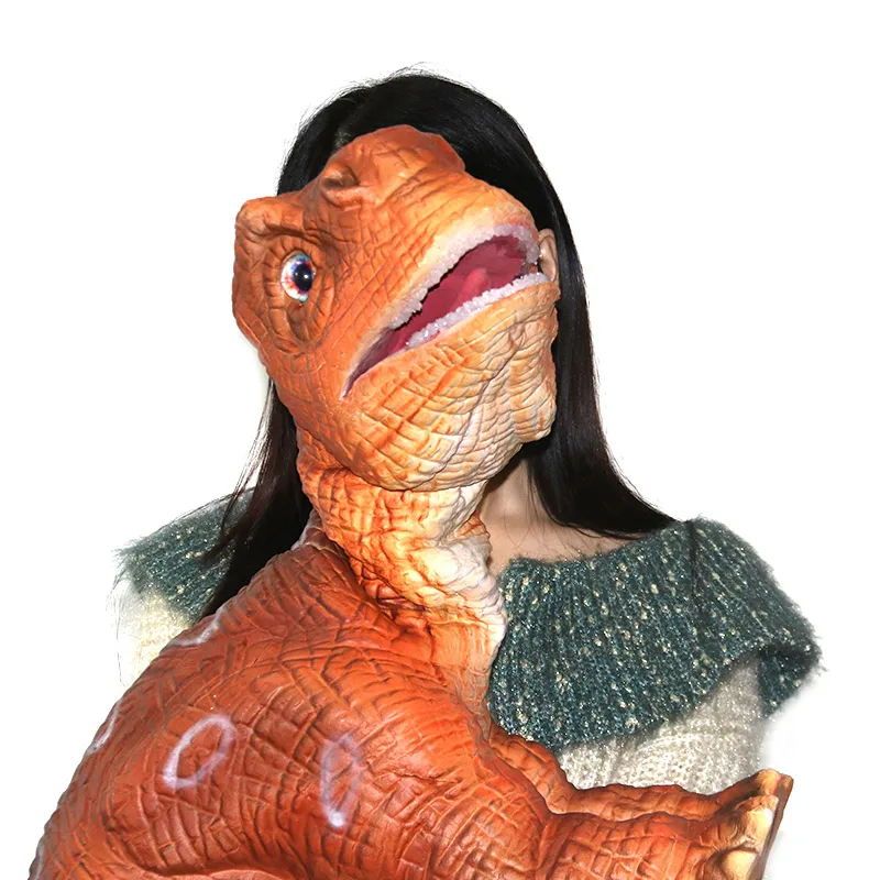 

life size silicone triceratops dinosaur hand puppet for sale, Customized