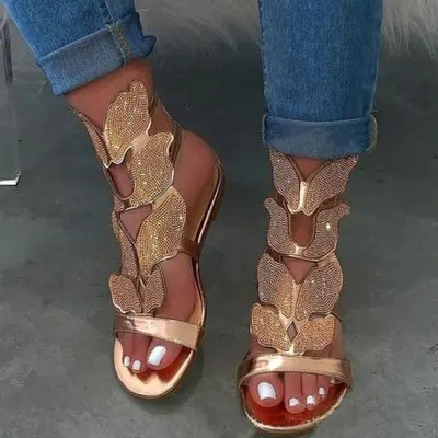 

Summer designer fashion beach outdoor shiny high top shoes ladies flat sandals for women, Argent/gold/black