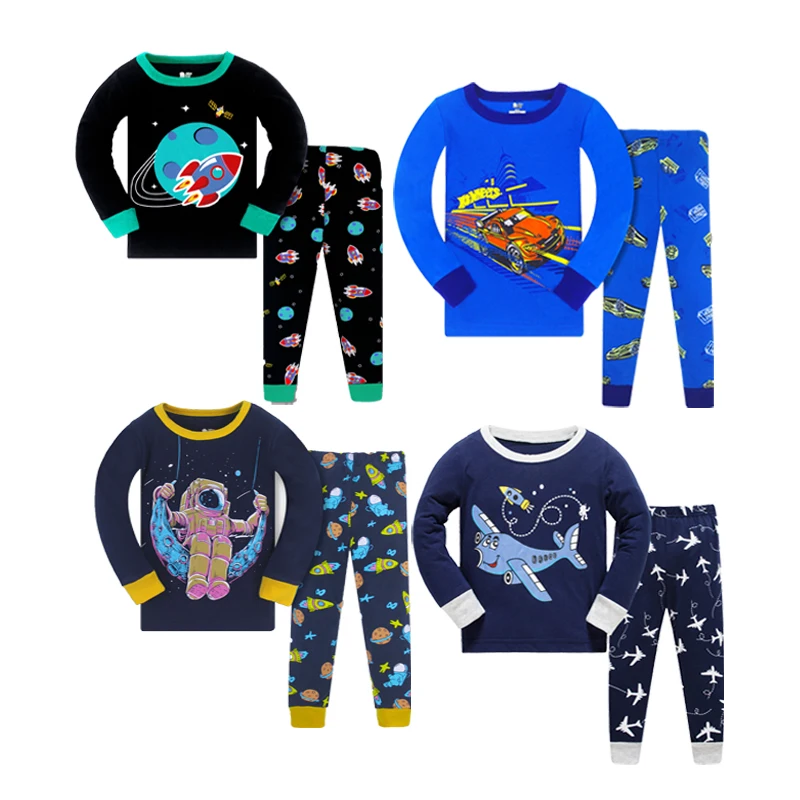 

Wholesale Cotton Pajamas High Quality Children Pijamas Kids Home wears dinosaur pattern for kids, Many colors