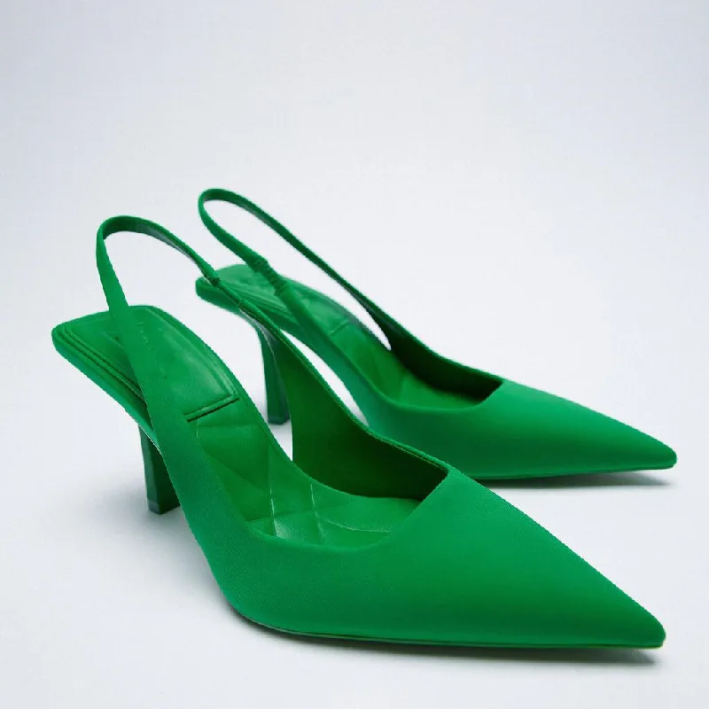 

TX summer elegant temperament pointed muller women's high heel sandals, Color matching or can be customized according to requirements