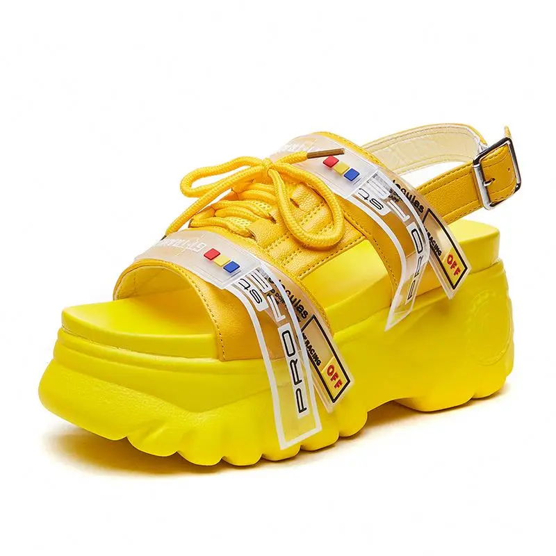 

2020 Hot Sales Height Increasing Women Sneaker Sandals Platform Sandals, 3 colors