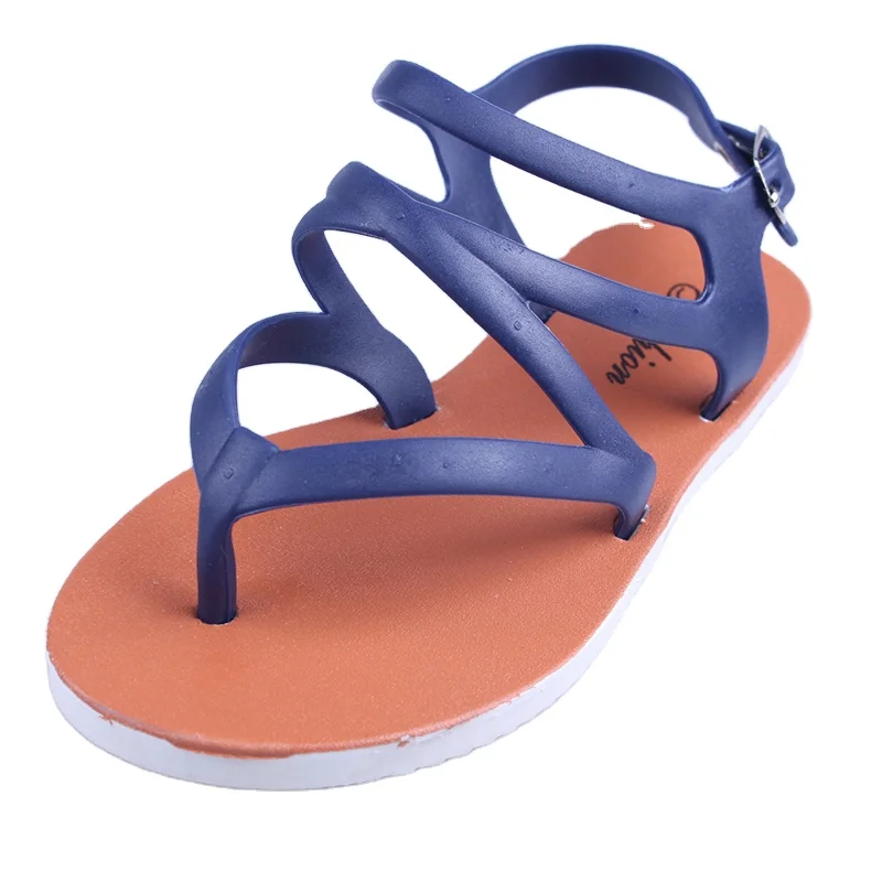 

Casual and comfortable flat-bottomed multi-color multi-lace fashion kids sandals
