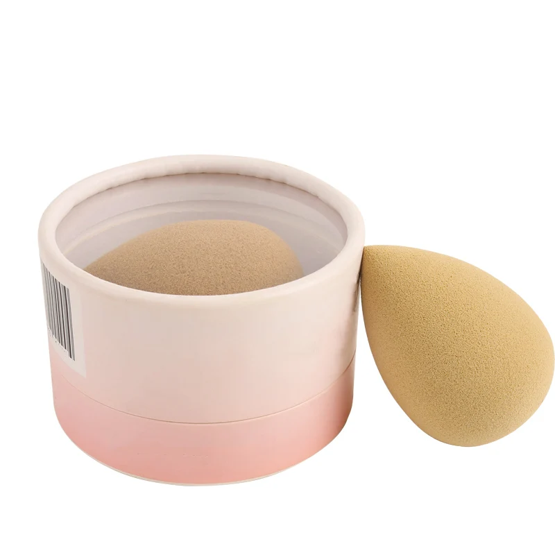 

2021 New Private OEM Label Custom Waterdrop Egg Shape Non Latex Beauty Makeup Sponge Blender, Green tea/black tea/coconut shell