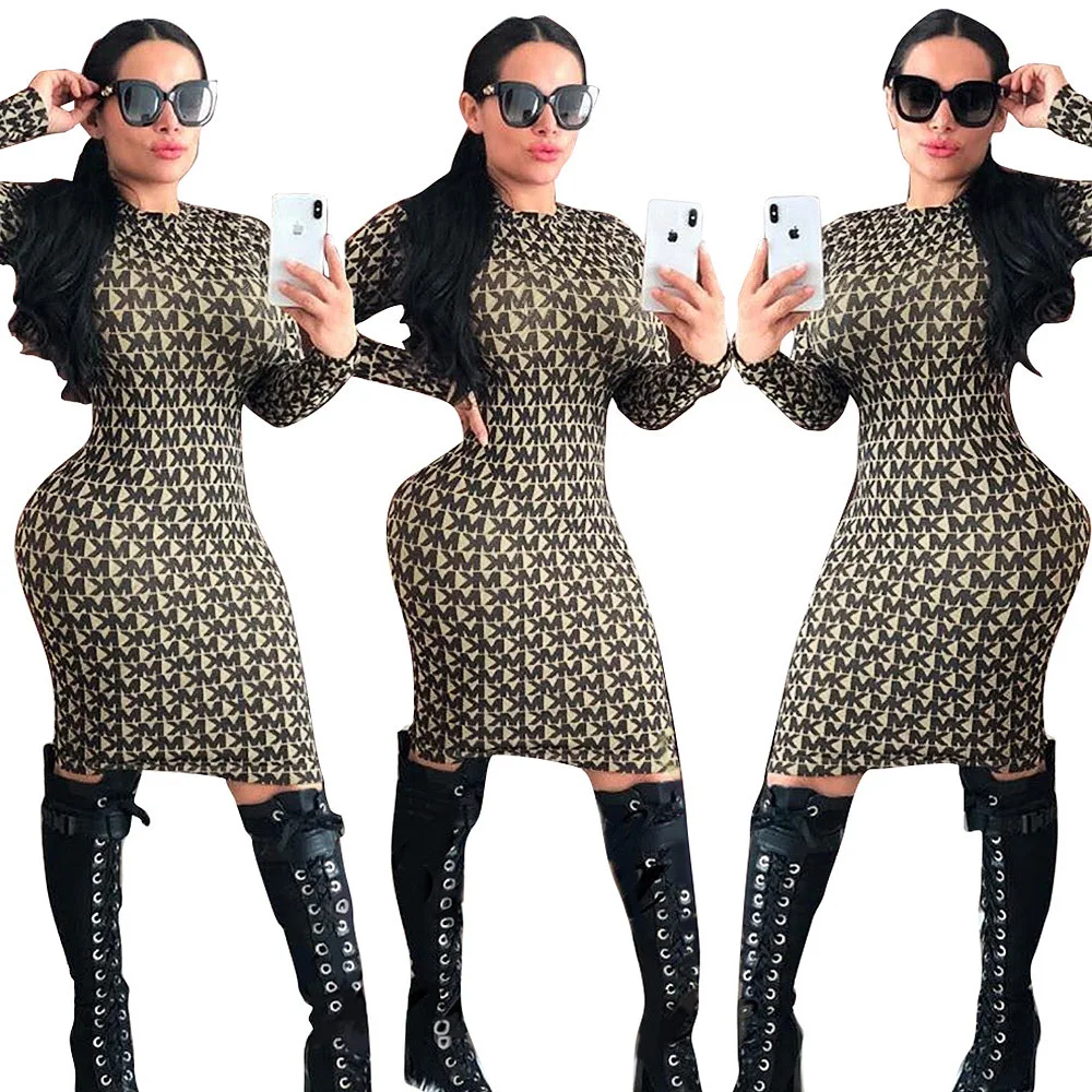 

Fashion Design Printing Dress Women Clothing For Fall, Picture color