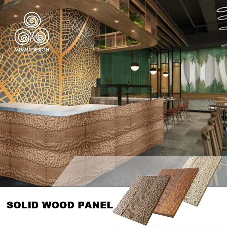 

MUMU Luxury Design Faux Brick Decorative Wall Panels Indoor 3D Thermally Modified Wood Plank Board for Sliding
