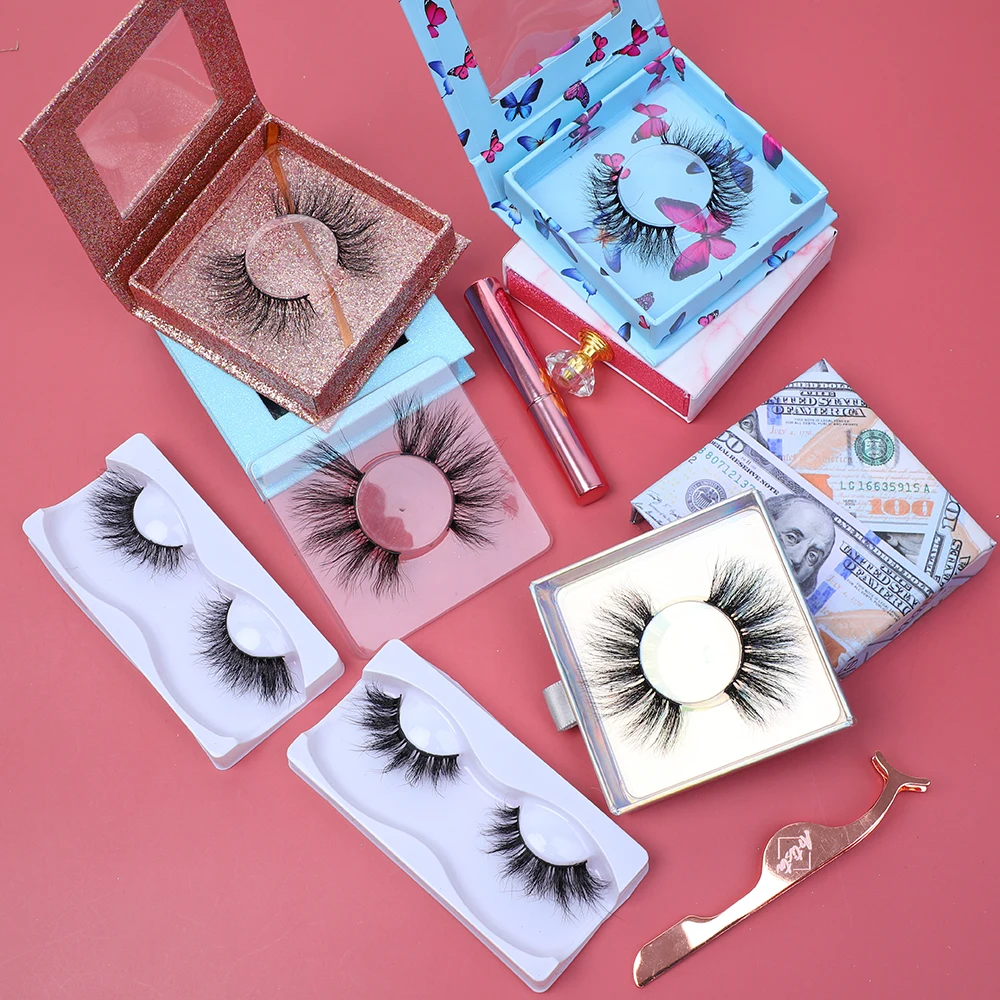 

Wholesale Private Label 3d 5d Super Fluffy Mink Eyelashes Other Eyelashes with Custom Lash Boxes