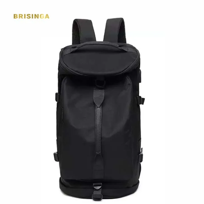 

Guangzhou factory wholesale travel bag backpack weekender bag, Black