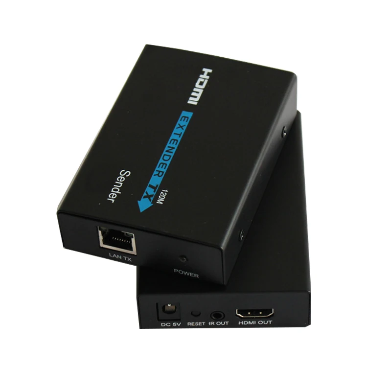 

hdmi extender 120M Over Ethernet tcp/ip rj45 cat5 cat5e cat6 Hdmi extender Transmitter Receiver for hd DVD PS3, Black