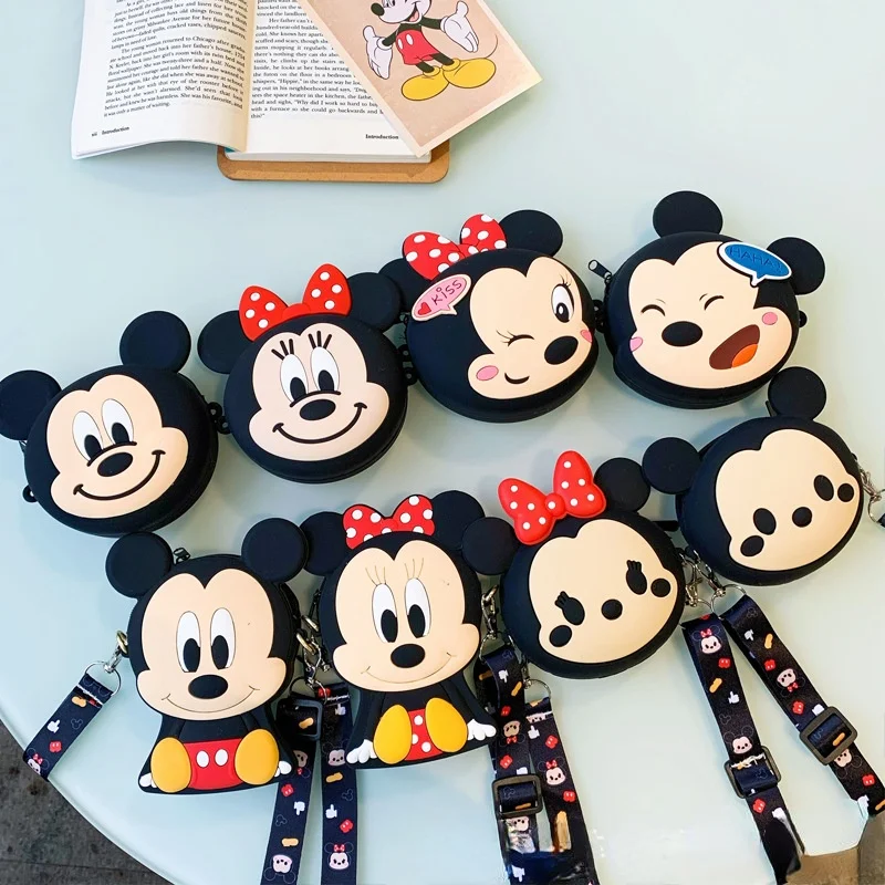 

Mickey Mouse Cute Medium Bag Messenger Cartoon Silicone Doll Student Teenager Purses and Handbags