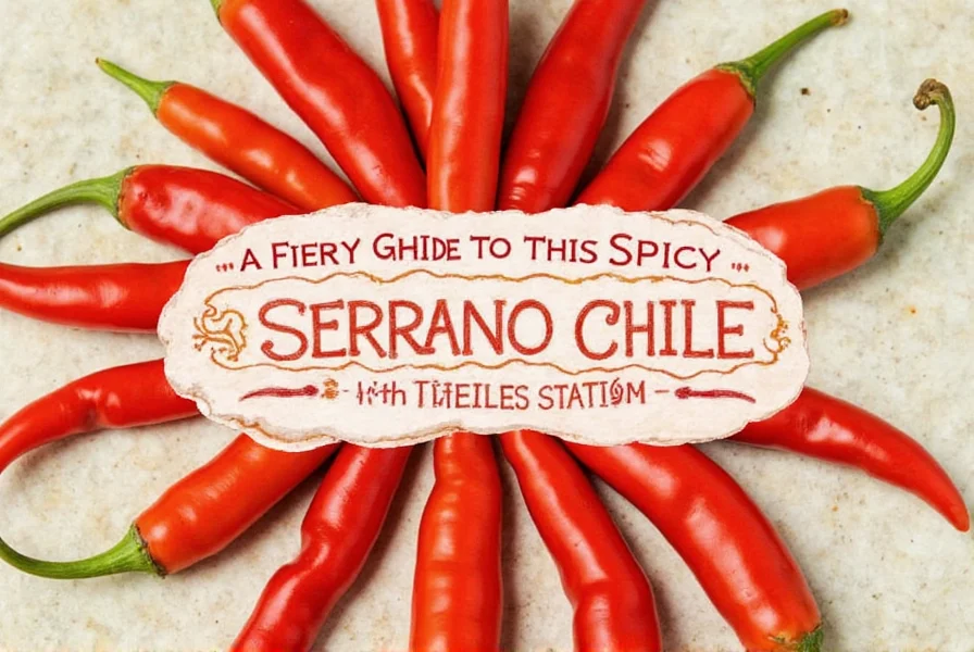 Serrano chile on a cutting board