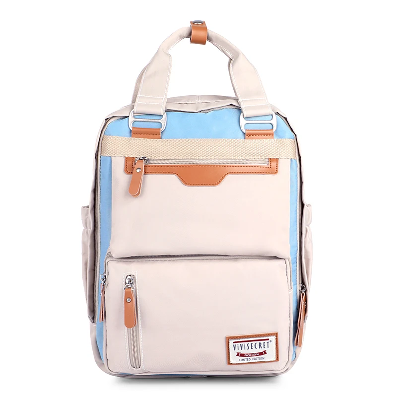 

Polyester stylish outdoor college girl knapsack simple school bagback cheap soft material backpack