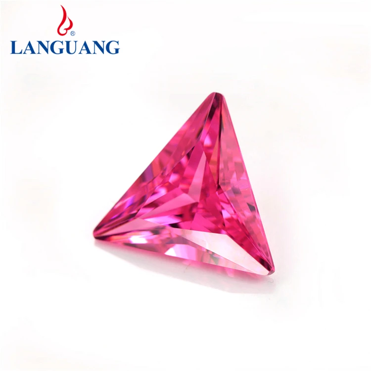 

Languang Hot Selling Pink Triangle Zircon Loose Stone Artificial Gemstone Cubic Oxidation Rhinestones, Tanzanite blue