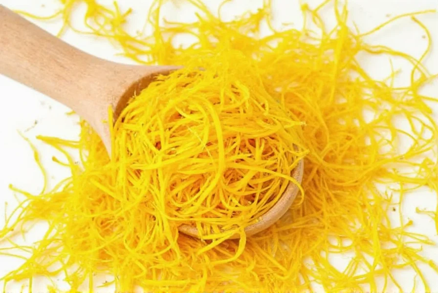 Saffron water test showing red threads releasing golden color in clear liquid