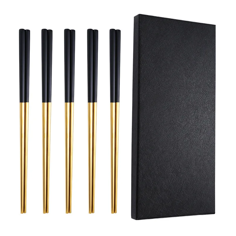 

Metal Chopsticks 23cm Stainless Steel 304 Chopsticks 5 Pairs In Different Colors