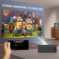 

[Mini Native 720p Wifi Phone Screen Projector ] New Native 720p Support 1080p Mini LCD LED Portable Home Theater Video Projector