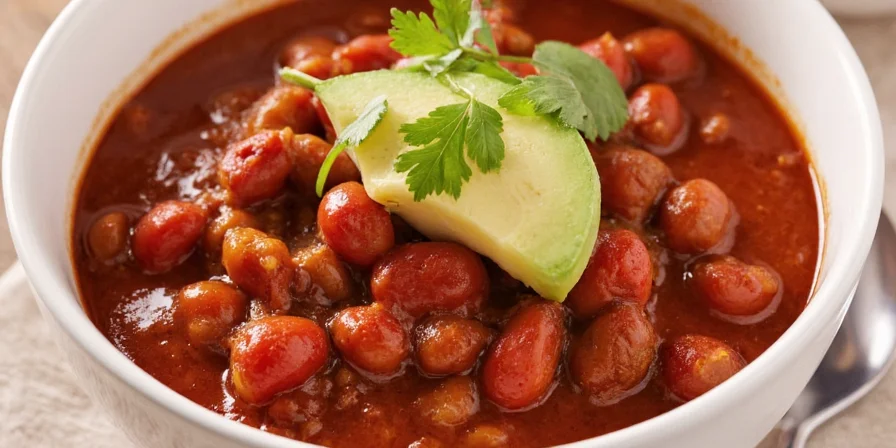 Chef stirring a pot of chili