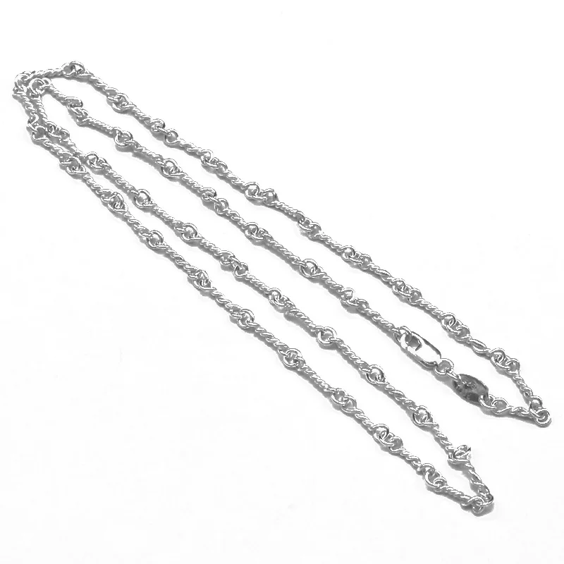 Fashion S925 Sterling Silver Pendant Personalized Simple Rope Knot Silver Chain Women Necklace