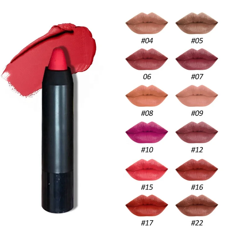 

OEM Private Label Makeup Lip Stick Lipstick Matte Lipstick Pencil, 12colors