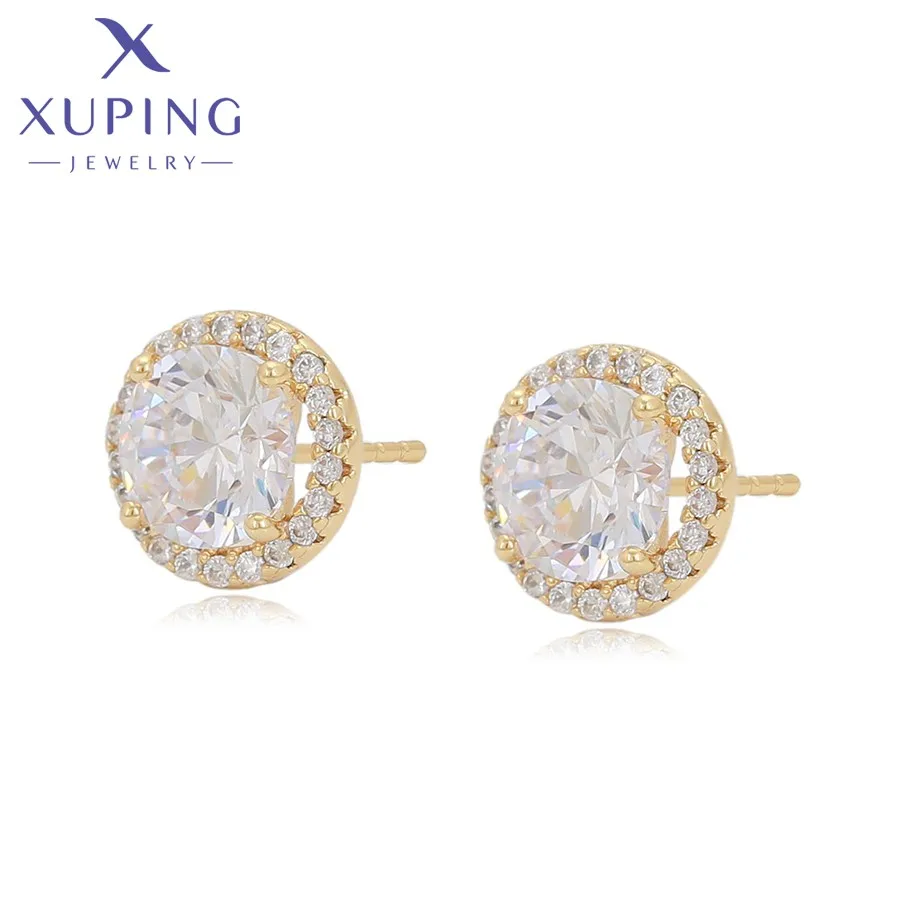 

X000712690 Xuping Jewelry Exquisite elegant 14k gold diamond gift earrings for women