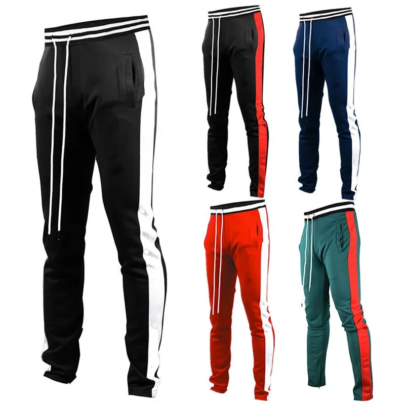 

Men's Jogging Pants Hip Hop Straight Sweat Jogger Casual Slim Fit Colorblock Quick Dry Drawstring Track Pants With Pocket, Colorblock / custom