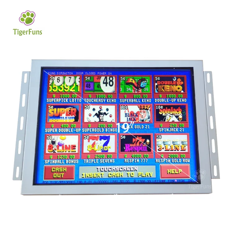 

19 inch touch screen monitor support RS232 touch screen for POT of gold FOX340 WMS550 slot game machine, As pic