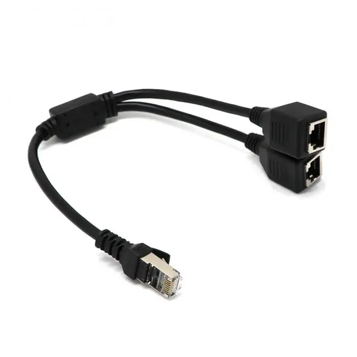 RJ45 Splitter LAN Ethernet Network RJ45 Connector Splitter Adapter Cable  for Networking Extension 1 Male to