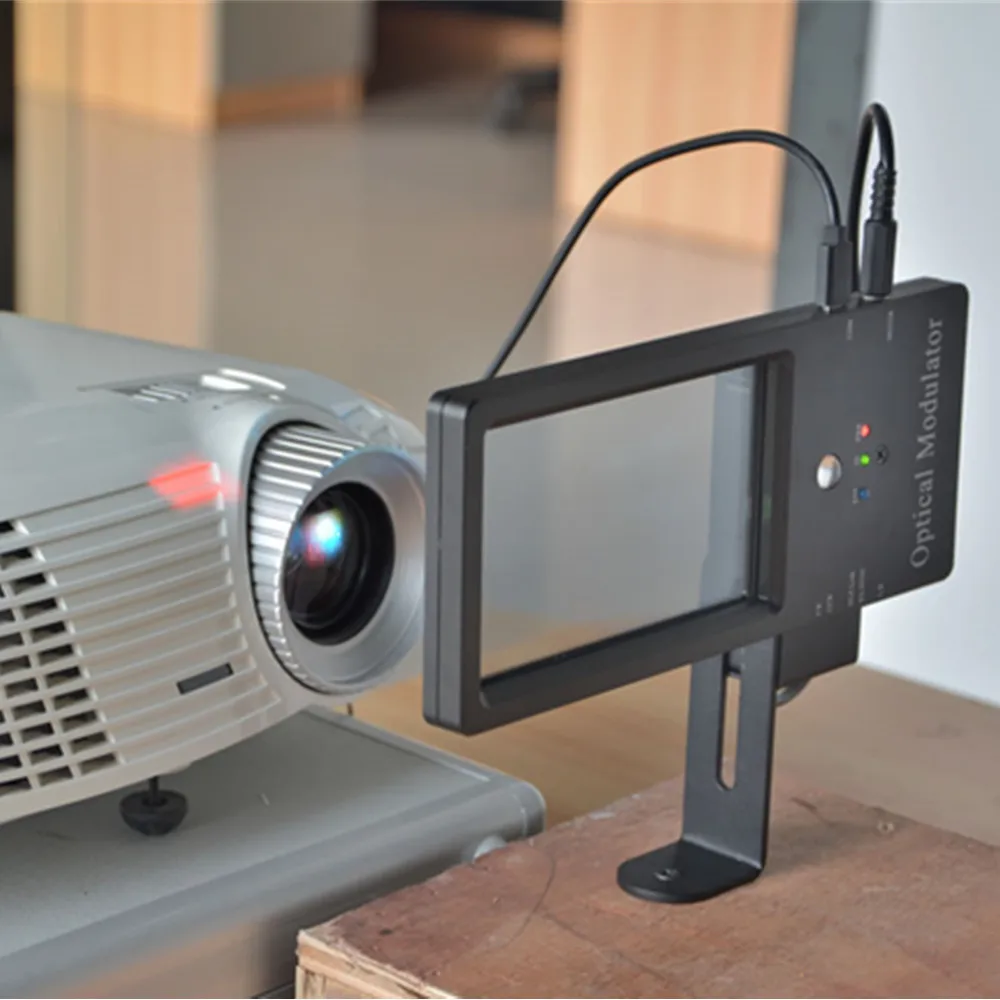 

1 Set Make Passive Optical Home theater 3D System Mini 3D Polarization Modulator for Home 3D polarizer for Cinema DLP Projectors