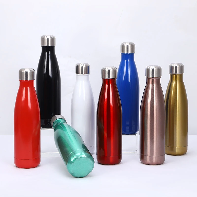 

OEM Factory double wall stainless steel water bottle 500ml stainless steel water bottle drinking bottle flask, Red, black, gold, yellow.etc