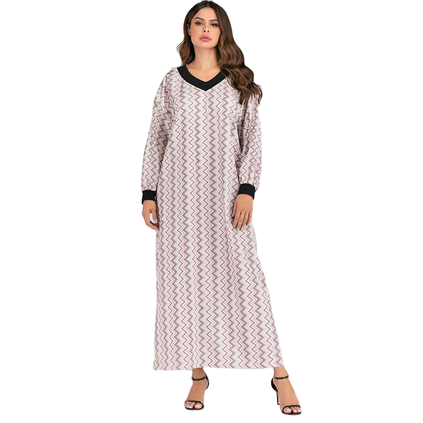 

Wholesale manufacturers high quality women long sleeve print lace dubai dress dubai abaya muslim dresses muslim dress, Customized