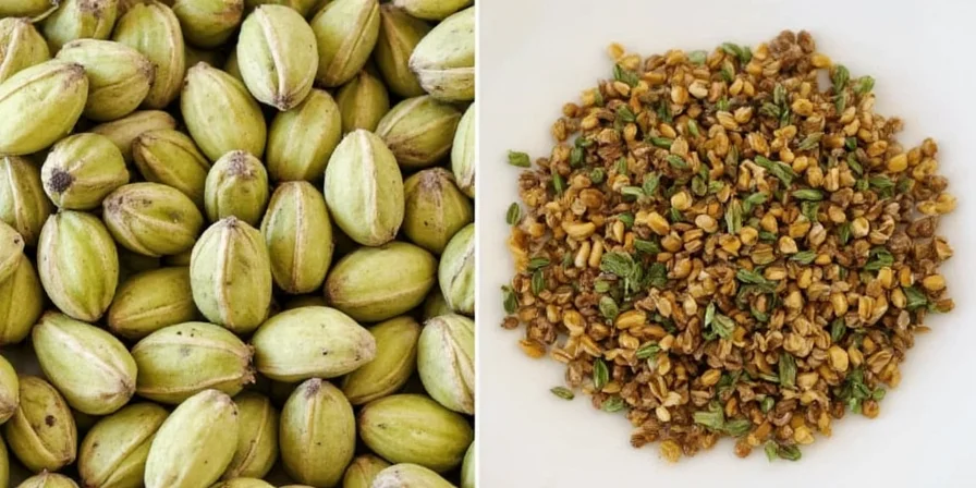 Spice market in India with cardamom pods