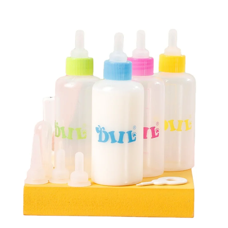 

Home Pet Feeder Supplies Plastic Mini Pet Feeding Bottle Cat Dog Puppy Water Feeder Holder Little Bottle