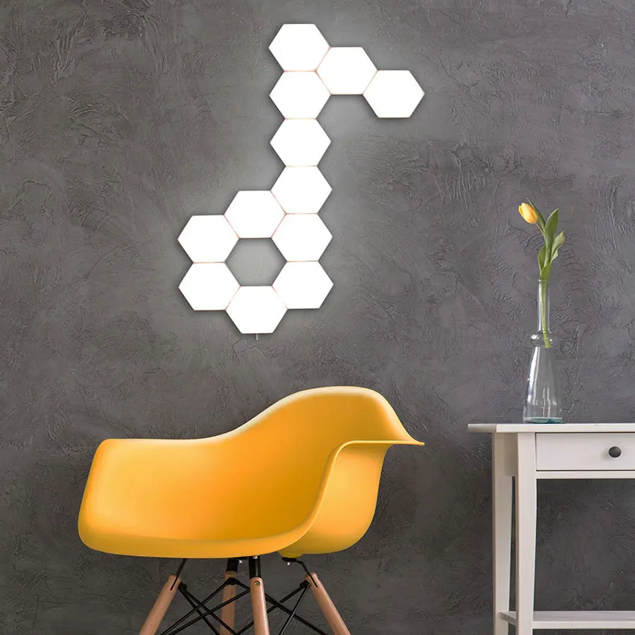 
IR 2020 hexagon light electronics touch sensor wall lamp activated lamps bedisde hexagon honeycomb Quantum led modular light 