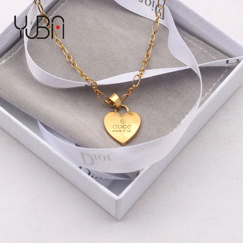 

New Korean Ancient Heart Necklace Simple Fashion Retro Design Clavicle Chain Accessories Fashion Necklace 2021 Trendy, Gugin