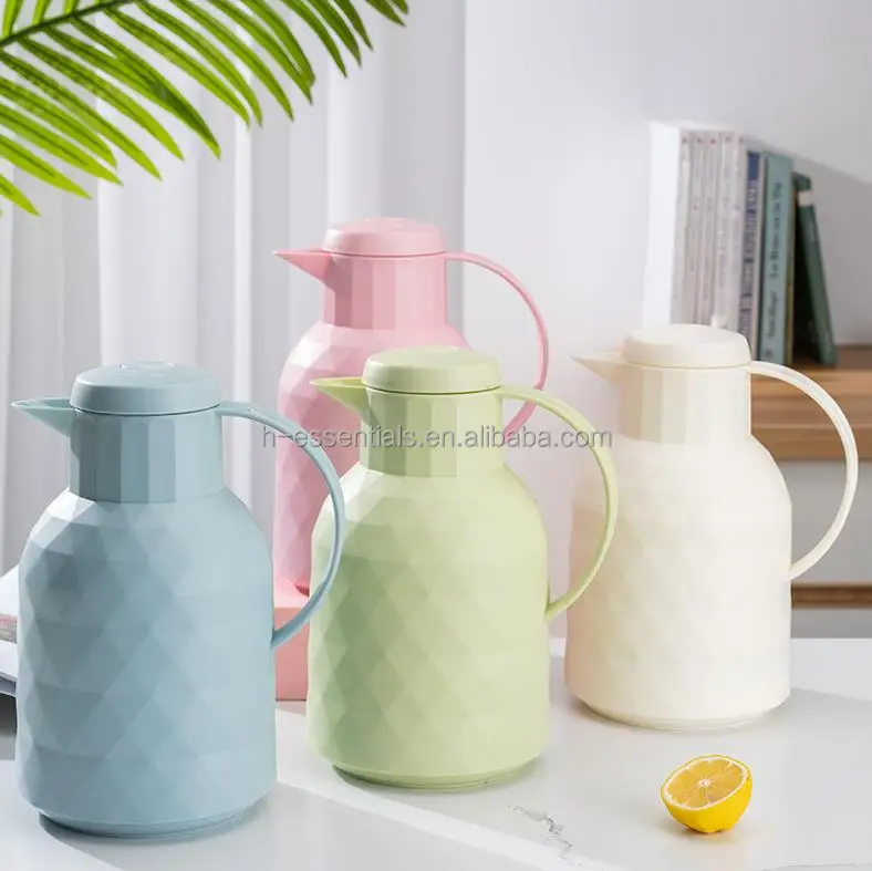 

2021 modern customized 1L Arab polypropylene vacuum insulated tea pot leakproof thermo coffee pot High quality Vacuum jug, Customized color