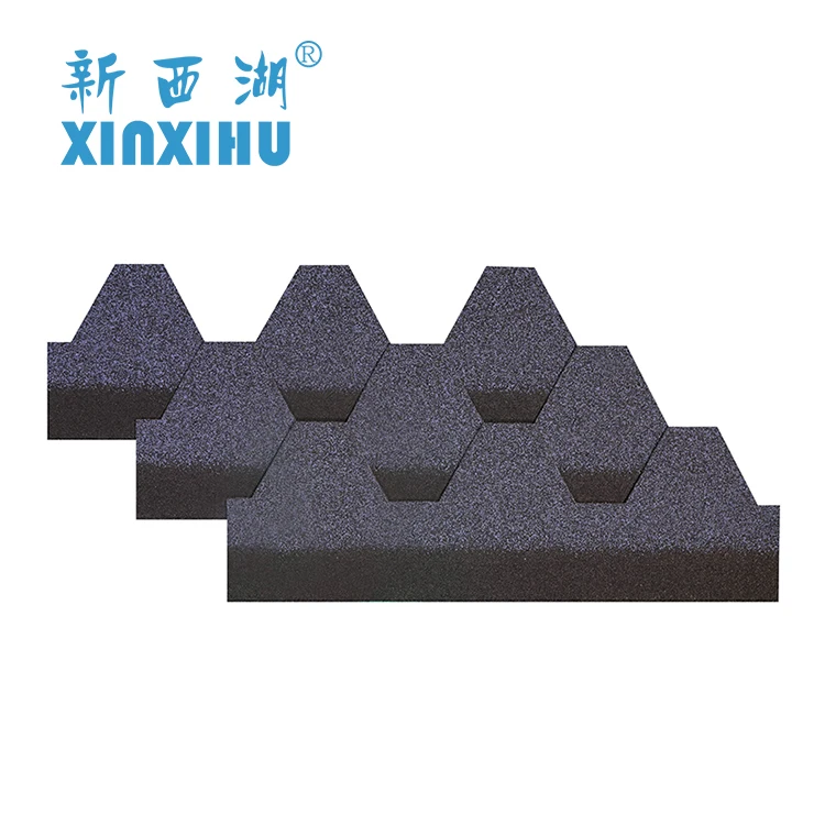 
Fireproof Construction Materials Bituminous Tile Mosaic Hexagon Asphalt Roofing Shingles 
